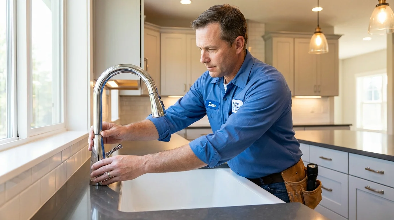 Kitchen faucet installation by Johns Plumbing LLC in Poughkeepsie